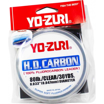 Флюорокарбон YO-ZURI H.D.CARBON 100% FLUOROCARBON LEADER 0,847мм 27м (clear)