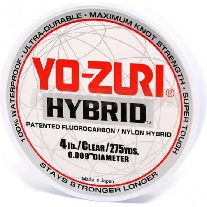 Леска монофильная YO-ZURI HYBRID 0,235мм 252м (clear) R513-CL Леска монофильная YO-ZURI HYBRID 0,235мм 252м (clear) R513-CL