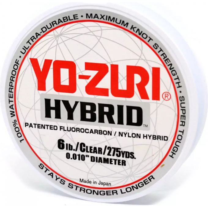 Леска монофильная YO-ZURI HYBRID 0,263мм 252м (clear) R514-CL Леска монофильная YO-ZURI HYBRID 0,263мм 252м (clear) R514-CL