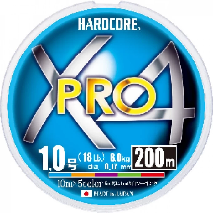 Плетеный шнур YO-ZURI DUEL PE HARDCORE X4 PRO 300m #1.5 5COLOR H3930 Плетеный шнур YO-ZURI DUEL PE HARDCORE X4 PRO 300m #1.5 5COLOR H3930
