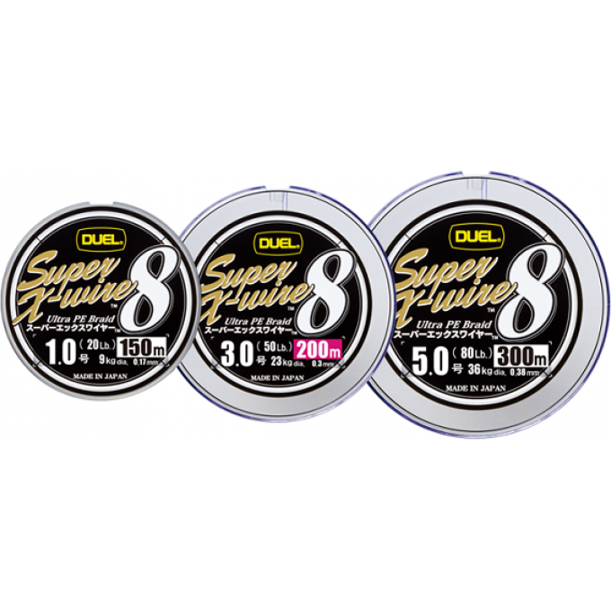 Плетеный шнур YO-ZURI DUEL PE SUPER X-WIRE 8 300m #1.5 5COLOR 13.5Kg (0.21mm) H3619