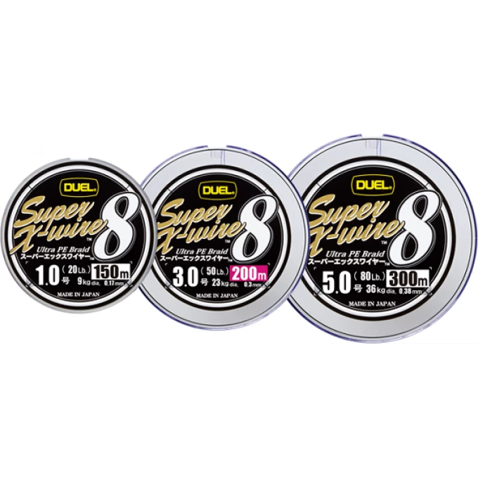 Плетеный шнур YO-ZURI DUEL PE SUPER X-WIRE 8 300m #1.5 5COLOR 13.5Kg (0.21mm) H3619 Плетеный шнур YO-ZURI DUEL PE SUPER X-WIRE 8 300m #1.5 5COLOR 13.5Kg (0.21mm) H3619