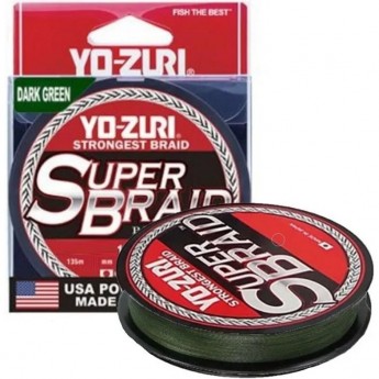 Шнур плетеный YO-ZURI PE SUPERBRAID 0,41мм, 135 м (dark green) Шнур плетеный YO-ZURI PE SUPERBRAID 0,41мм, 135 м (dark green)
