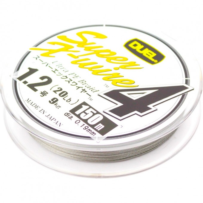Шнур YO-ZURI PE SUPER X WIRE 4 SILVER 150м 1.2/0.191мм 9.0кг H3582-S Шнур YO-ZURI PE SUPER X WIRE 4 SILVER 150м 1.2/0.191мм 9.0кг H3582-S